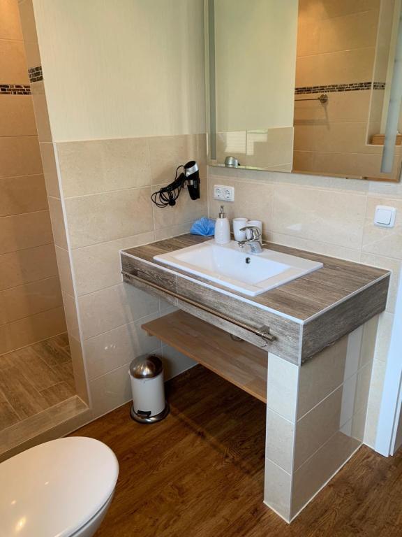 Koupelna v ubytování Ferienhaus Ankerplatz