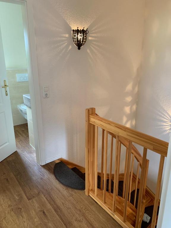 Postel nebo postele na pokoji v ubytování Ferienhaus Ankerplatz