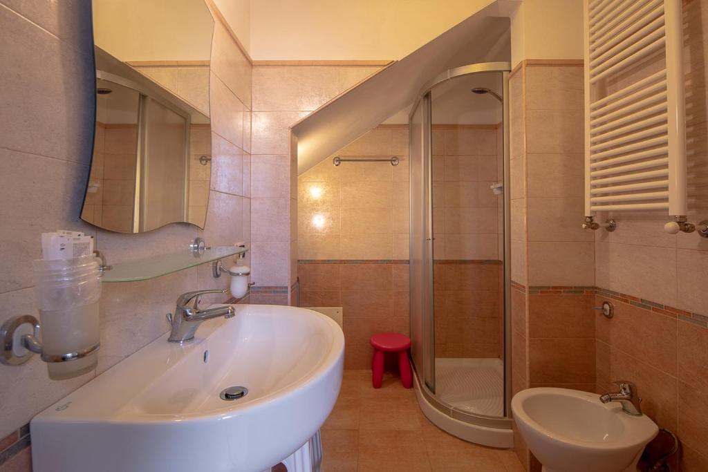 Koupelna v ubytování La Valle B&B