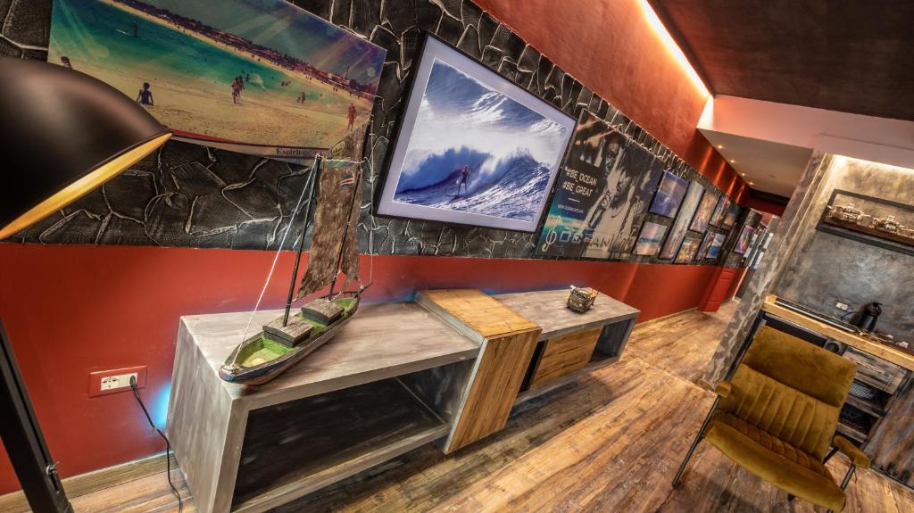 Kuchyň nebo kuchyňský kout v ubytování Ocean Suites