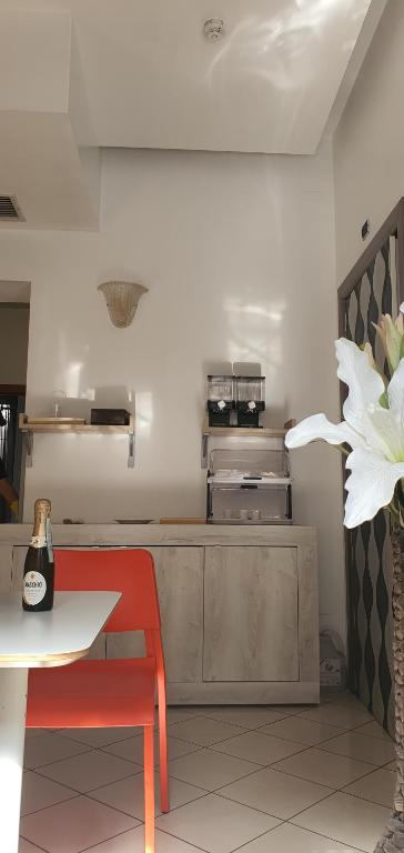 Kuchyň nebo kuchyňský kout v ubytování Hotel Mondial