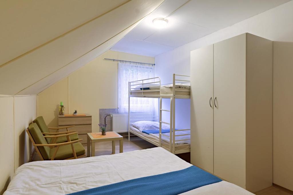 Postel nebo postele na pokoji v ubytování Chata na sjezdovce - Klepáčov