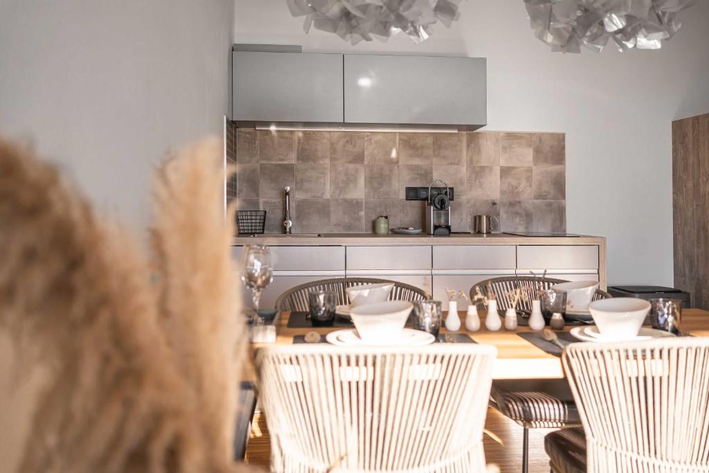 Dapur atau dapur kecil di Weinberg Chalet Klöch