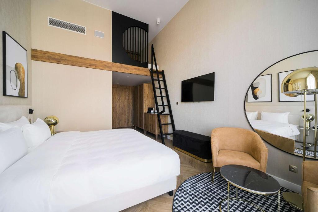 Postel nebo postele na pokoji v ubytování Radisson Blu Hotel Sopot