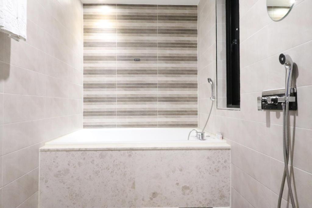 Koupelna v ubytování Hotel Marcher