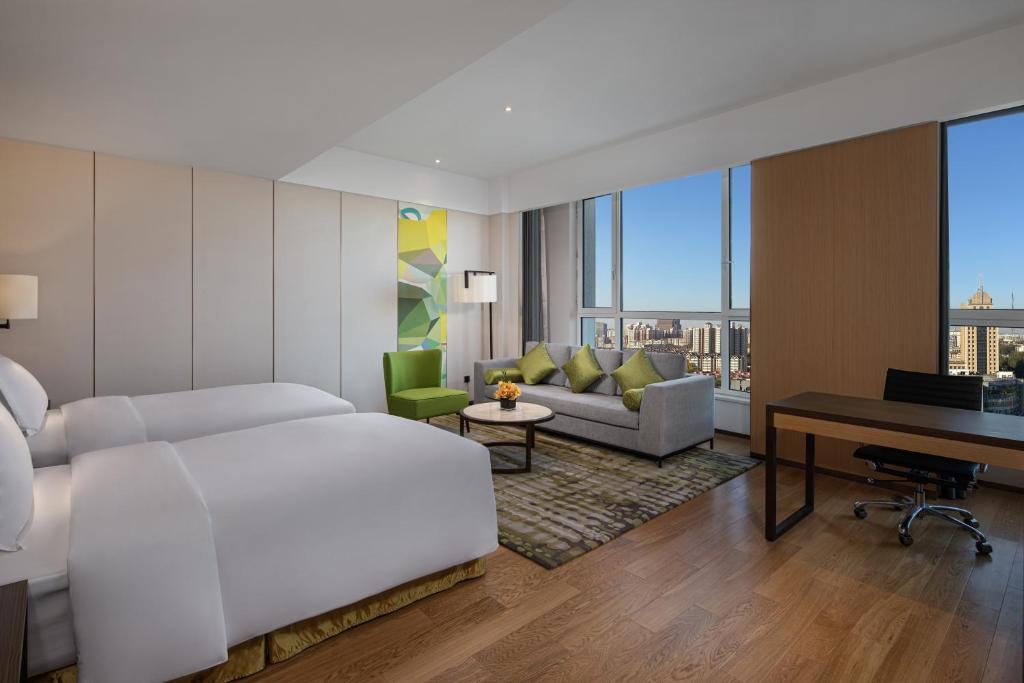 Posezení v ubytování Holiday Inn Express Langfang New Chaoyang by IHG
