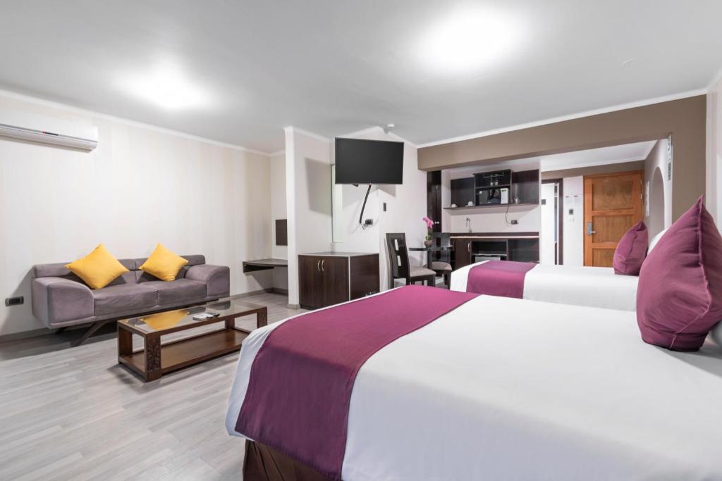Voodi või voodid majutusasutuse Hotel Andesmar toas