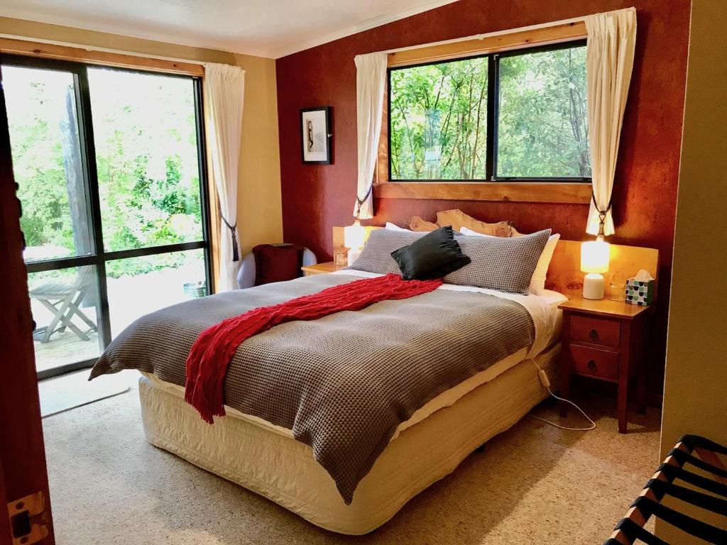 Letto o letti in una camera di Murchison Lodge