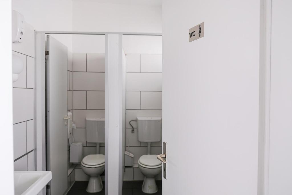 Uma casa de banho em Hammerbrook Hostel