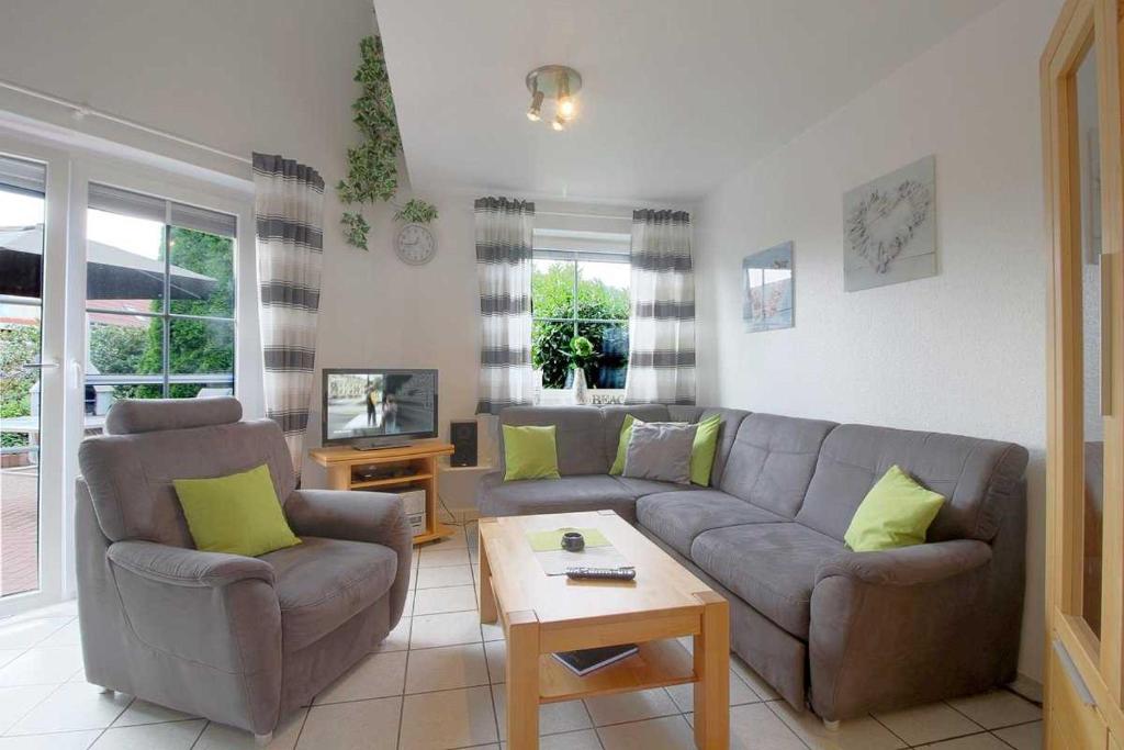 Χώρος καθιστικού στο GW4 Bungalow Seeluft