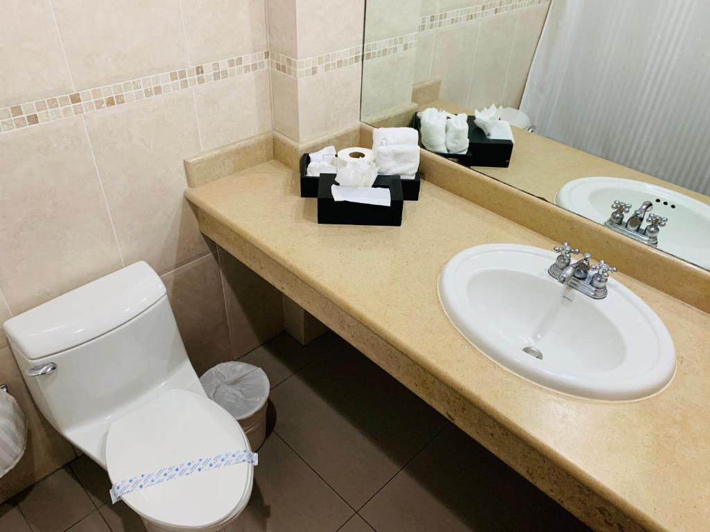 Koupelna v ubytování Hotel Galerias HN