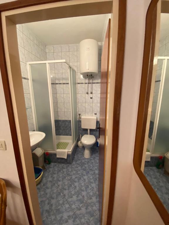 Koupelna v ubytování Apartmani Dragica