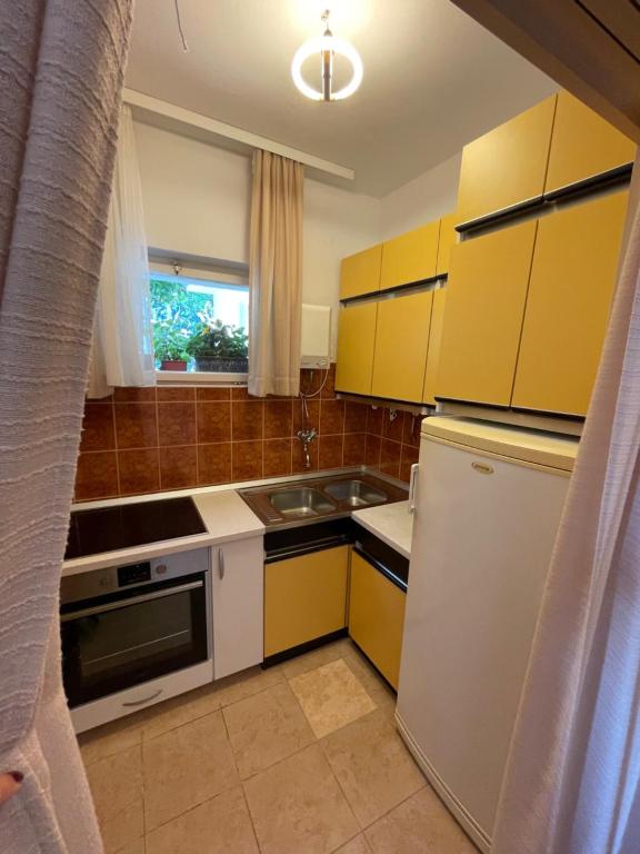 Kuchyň nebo kuchyňský kout v ubytování Apartmani Dragica
