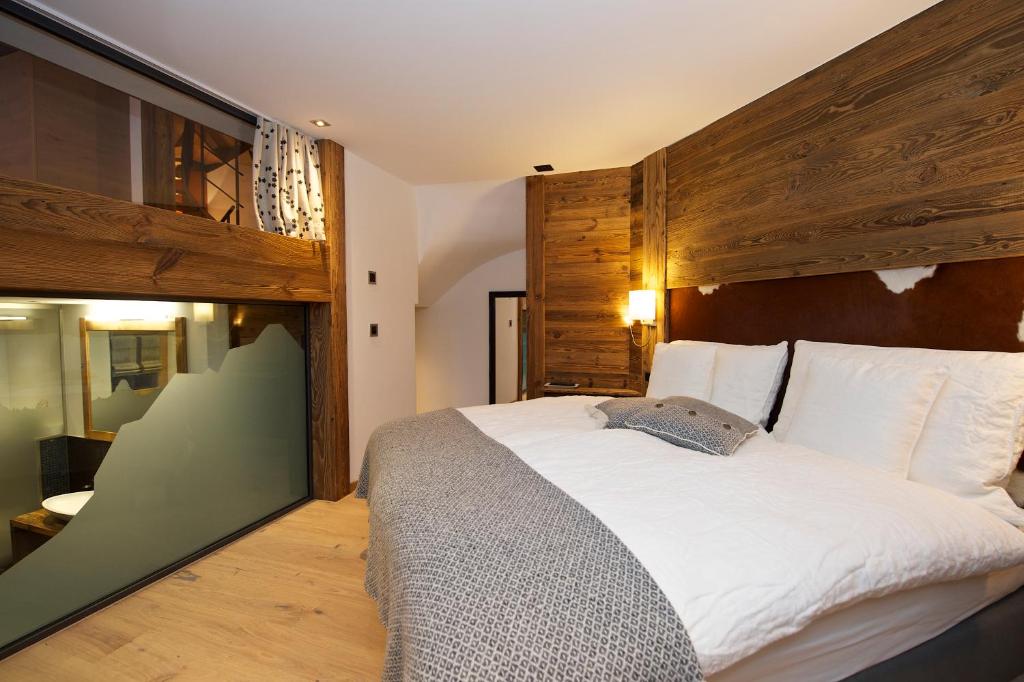 Postel nebo postele na pokoji v ubytování Chalet Matterland