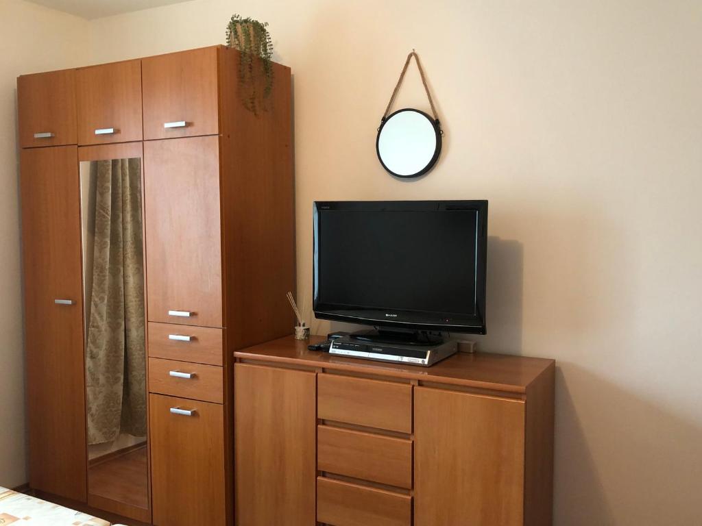 Televízia a/alebo spoločenská miestnosť v ubytovaní Apartment Olivia