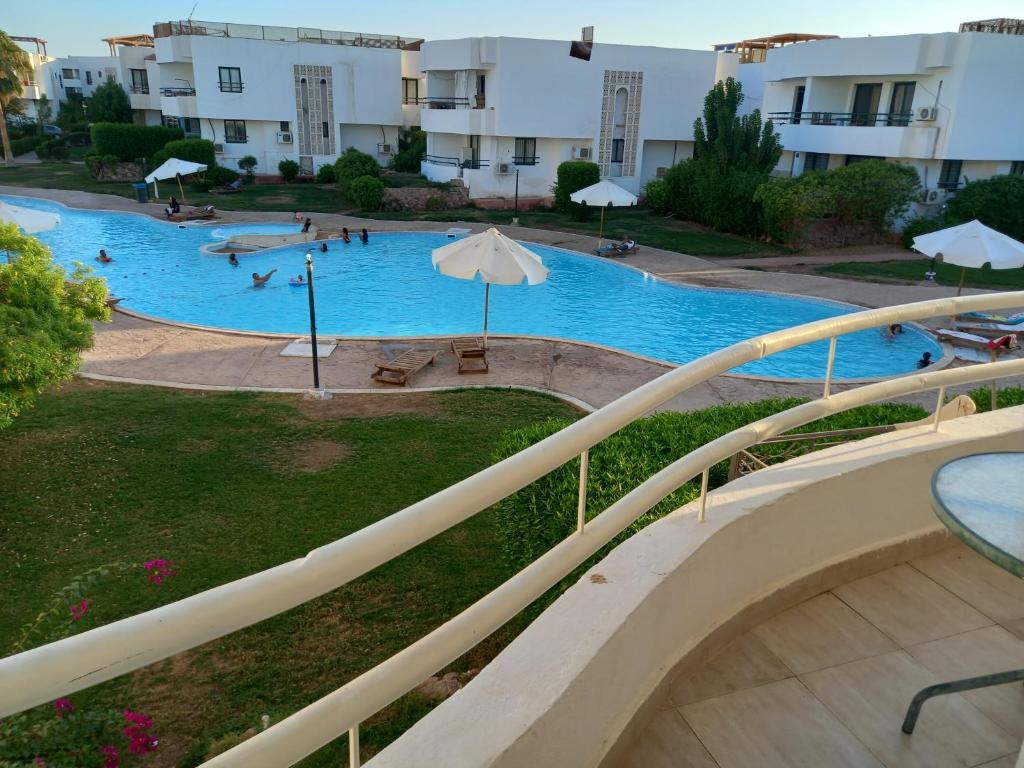 an overhead view of a swimming pool in a resort at Criss Resort-Naama Bay in Sharm El Sheikh