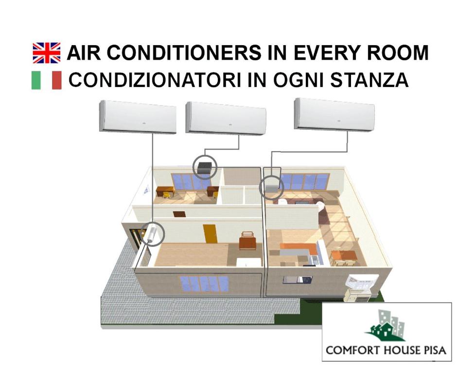Plan piętra w obiekcie Comfort House Pisa