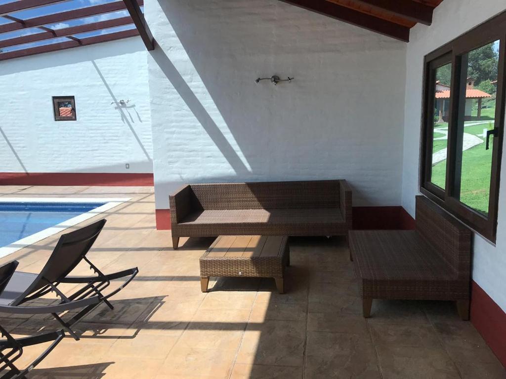 Posezení v ubytování Cabañas Mazzatl 6 pax