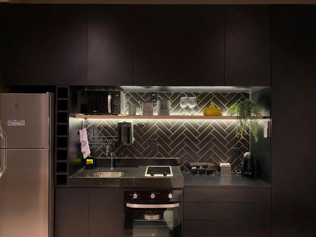 Cama Queen- Loft super moderno na Vila Olímpia - Apartamento De Estudio