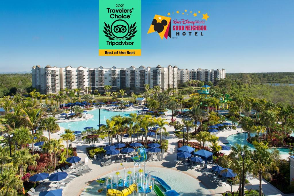 a view of the pool at a resort at The Grove Resort & Water Park Orlando in Orlando