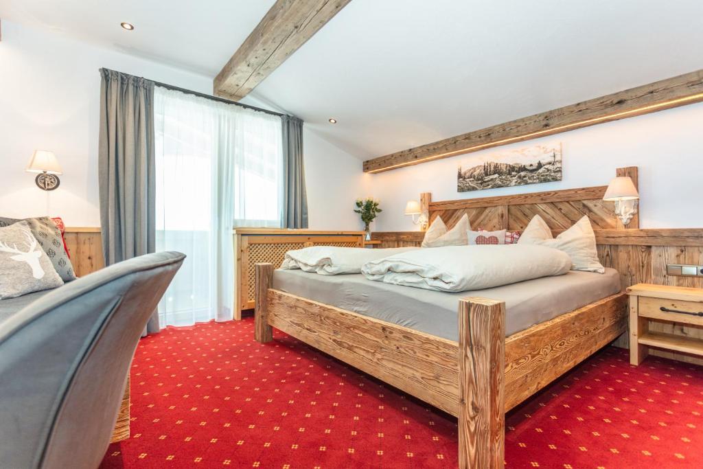 Postel nebo postele na pokoji v ubytování Pension Berghof