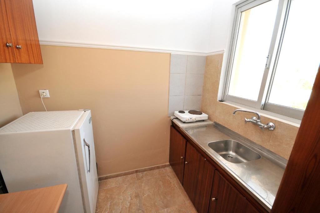 Kuchyň nebo kuchyňský kout v ubytování Hotel Galaxy