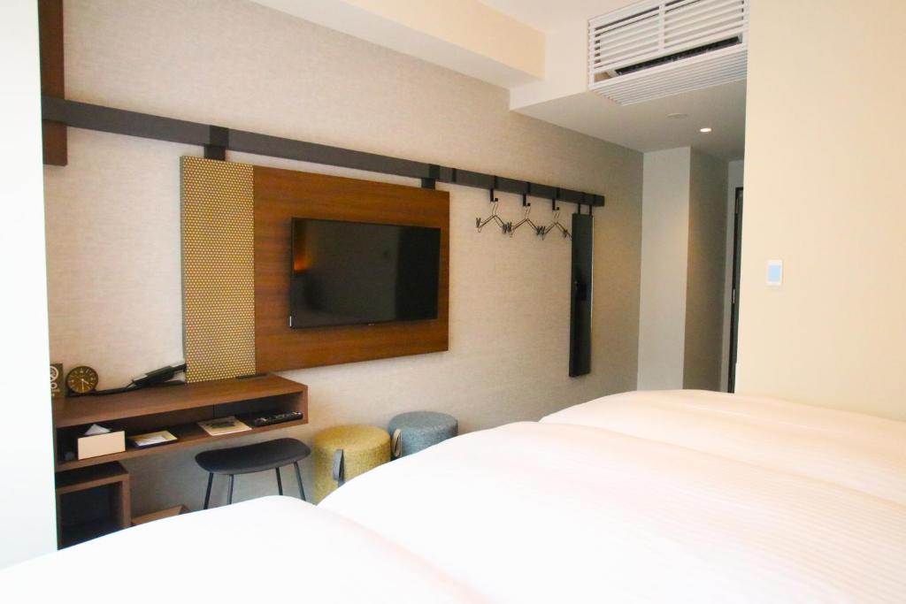 TV a/nebo společenská místnost v ubytování Hotel The M's Kyoto