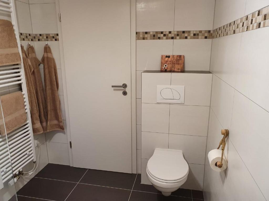 Koupelna v ubytování Fichtelfeeling