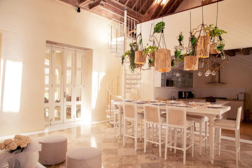 Kuchyň nebo kuchyňský kout v ubytování Casa Diluca Cartagena Hotel Boutique