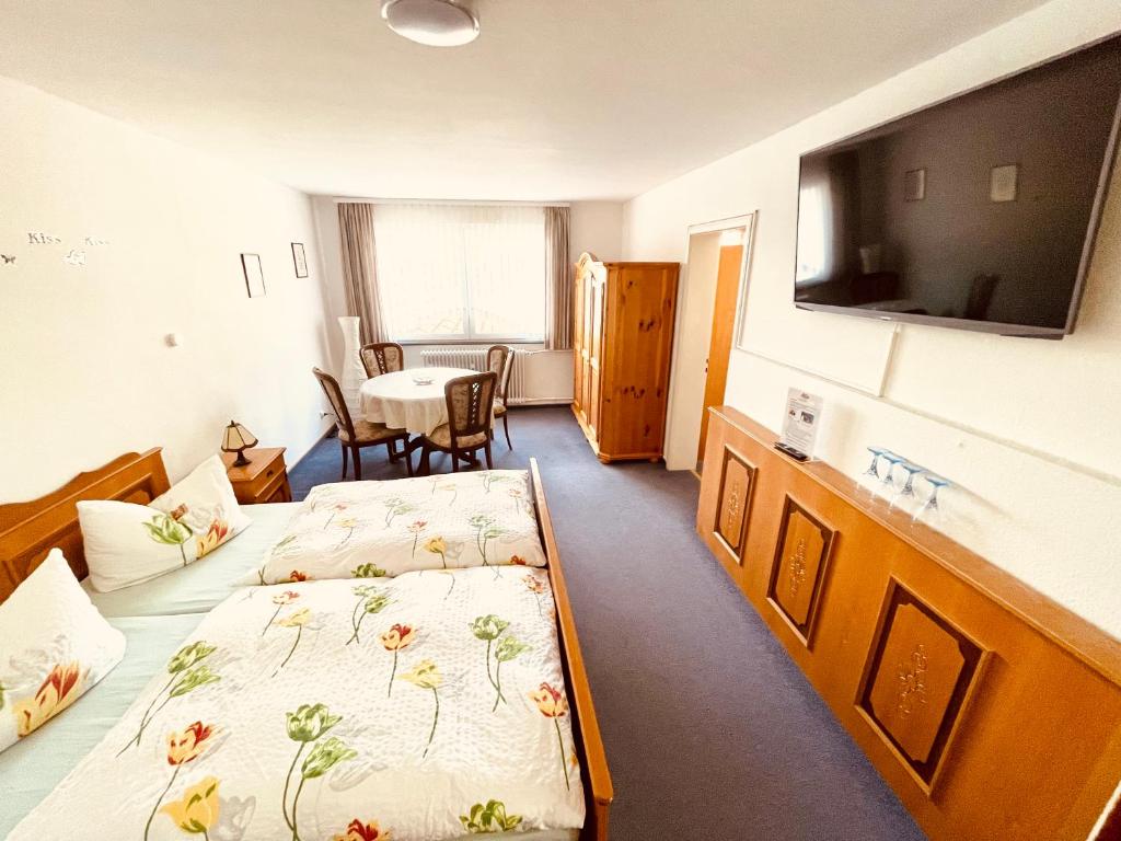 TV a/nebo společenská místnost v ubytování Hotel Charlott