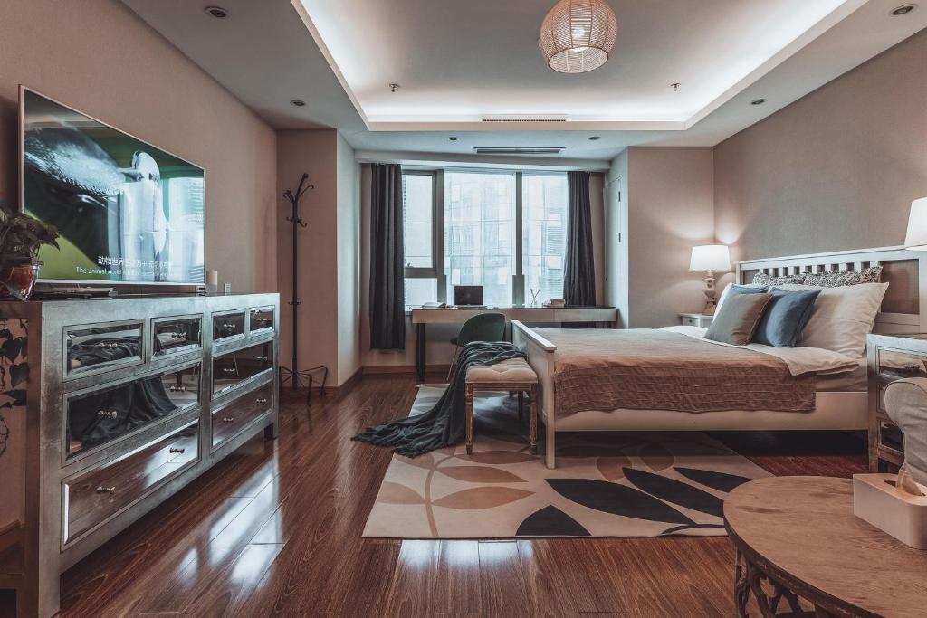Posezení v ubytování Tianjin G'apartment - Five Great Avenues