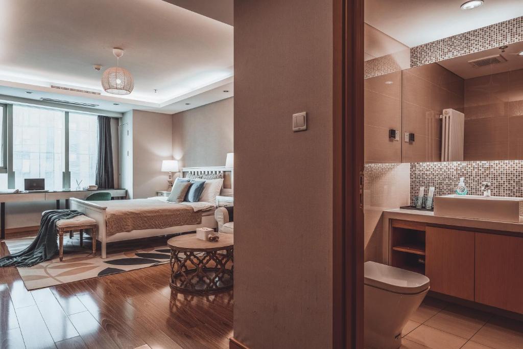 Posezení v ubytování Tianjin G'apartment - Five Great Avenues