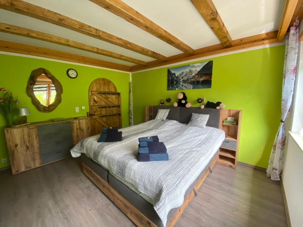 Postel nebo postele na pokoji v ubytování Apartment Villa Sonnegg