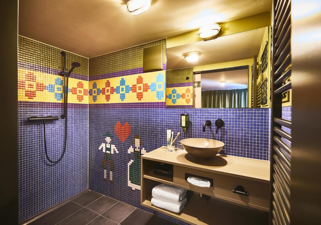 Koupelna v ubytování KUKU Berghotel
