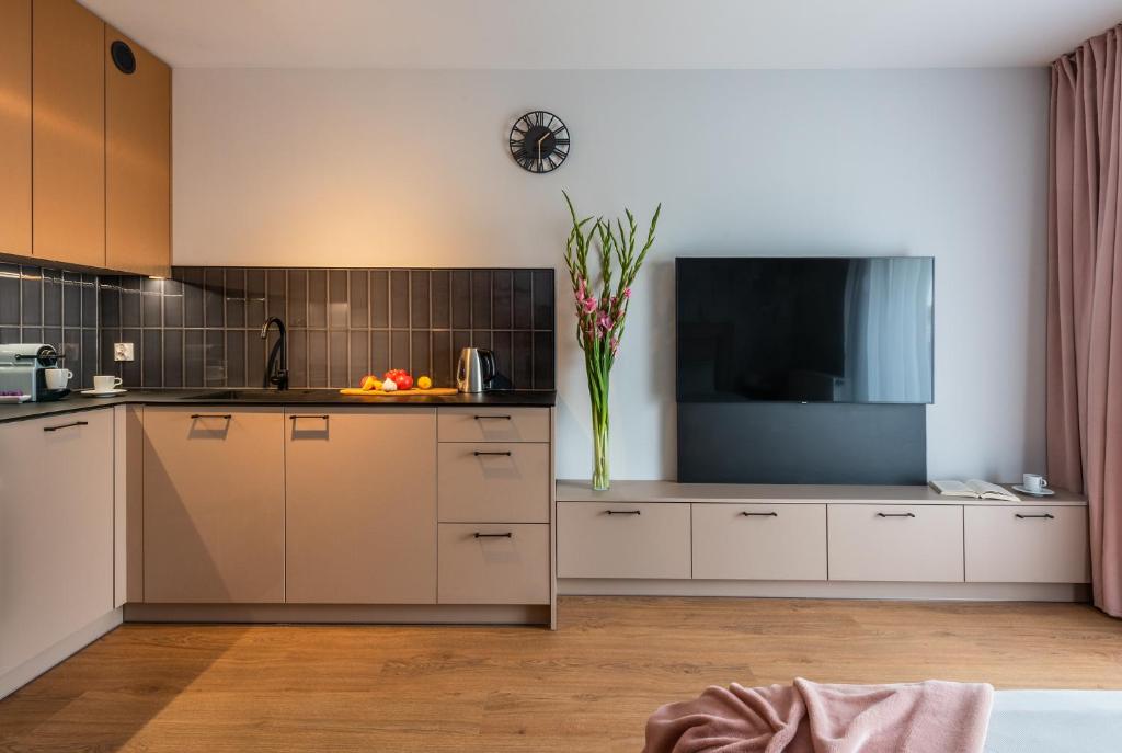 Kuchnia lub aneks kuchenny w obiekcie apartamenty-wroc Kurkowa