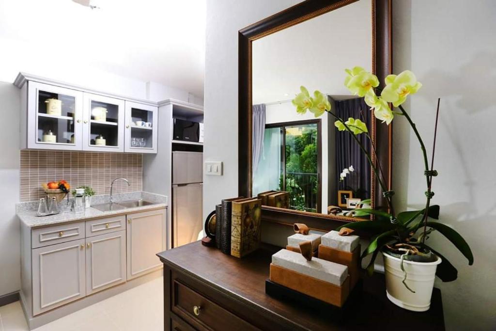 Kuchyň nebo kuchyňský kout v ubytování Double Tree Residence