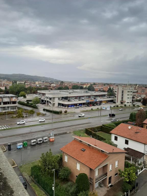 a view of a city with a road and buildings at Marino in Sassuolo