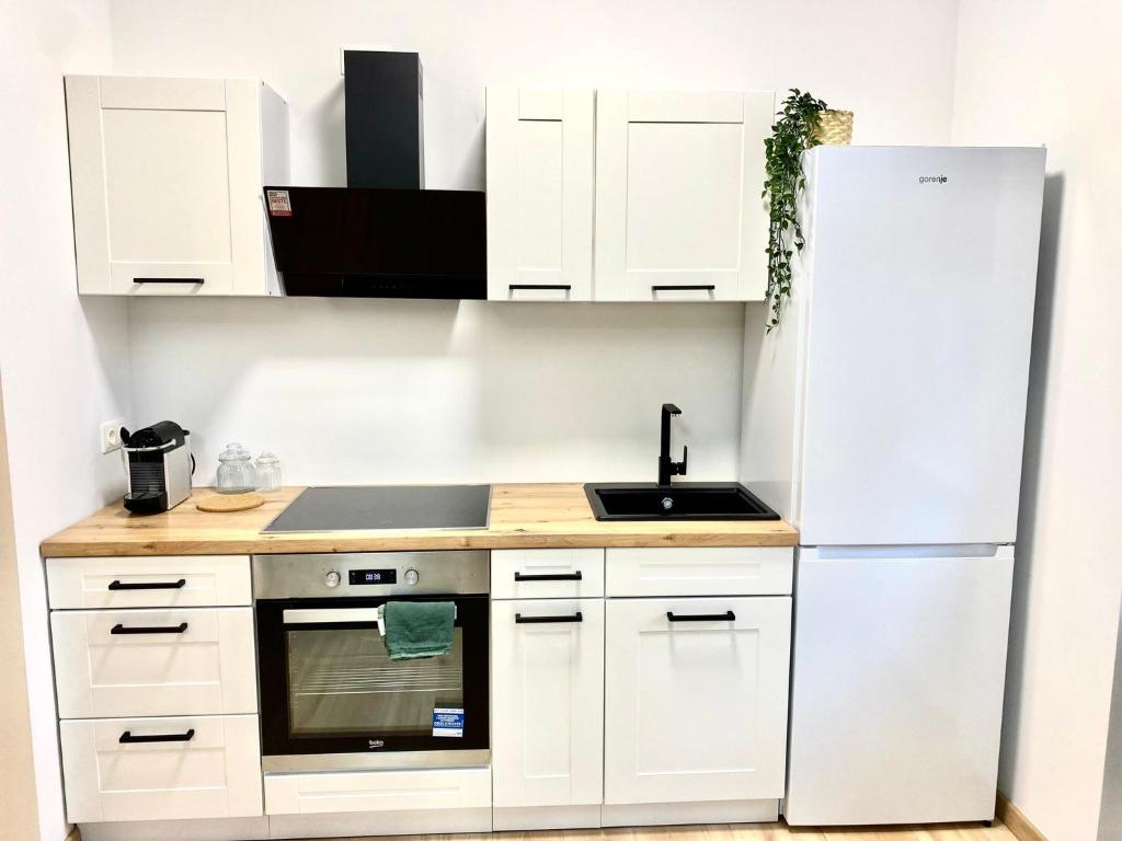 A kitchen or kitchenette at Design Apartment Vienna