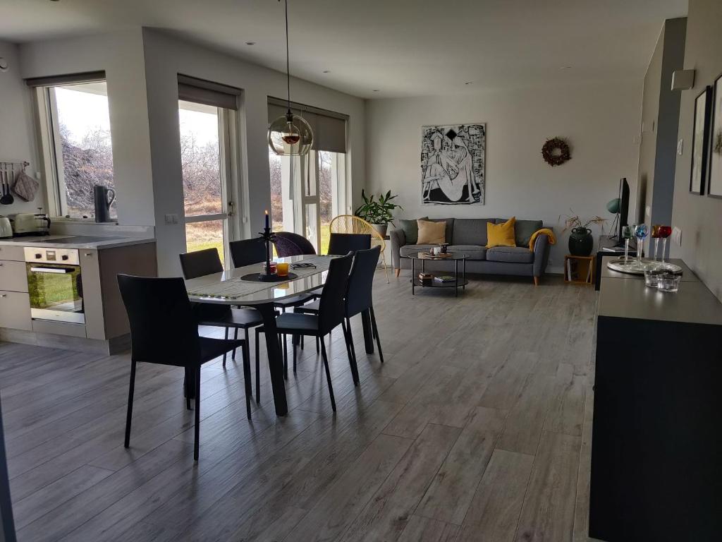 Posezení v ubytování Mývatn apartments