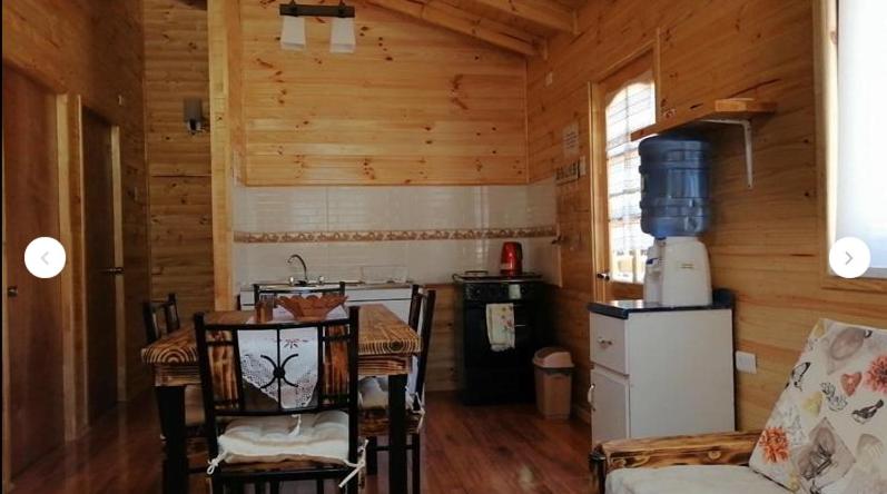 Kuchyň nebo kuchyňský kout v ubytování Cabañas Lihuén SPA