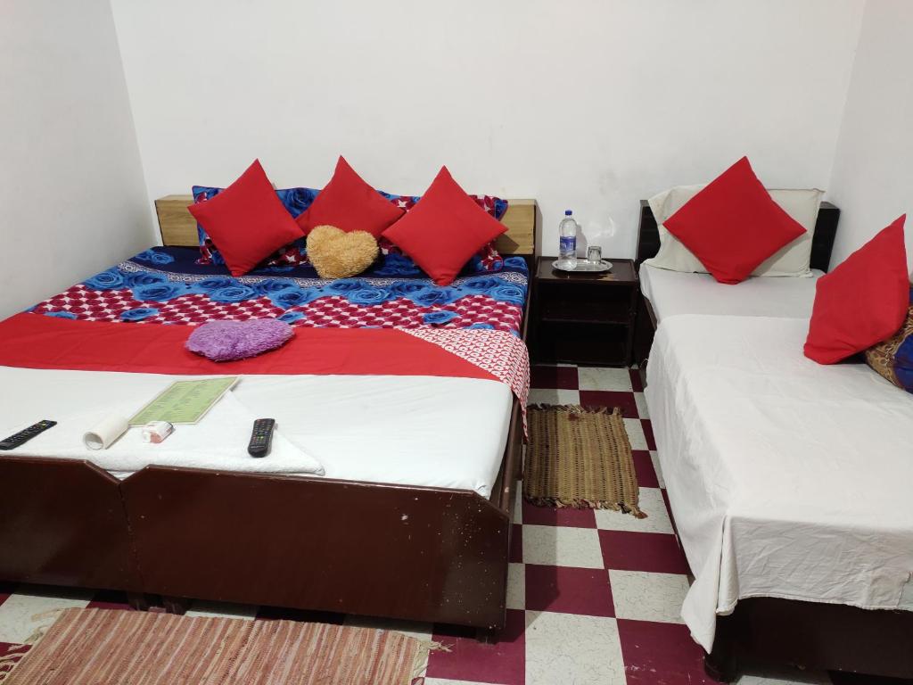 Postel nebo postele na pokoji v ubytování Agra Paying Guest House