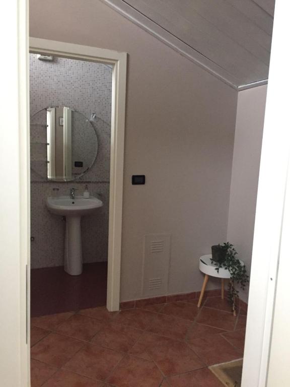 Koupelna v ubytování B&B Palazzo de "Il Nuovo Duca Minimo"