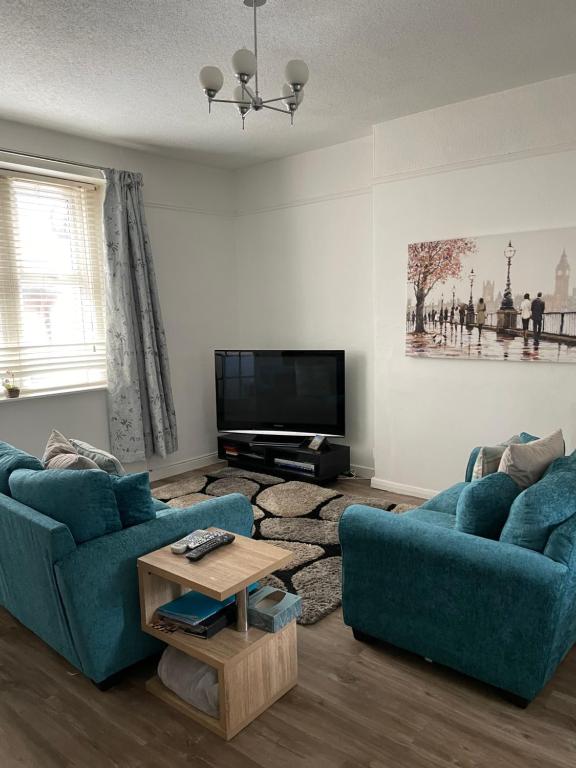 Μια τηλεόραση ή/και κέντρο ψυχαγωγίας στο Eyemouth Seaside Stay