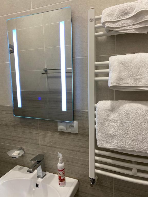 Koupelna v ubytování Hotel Sharl