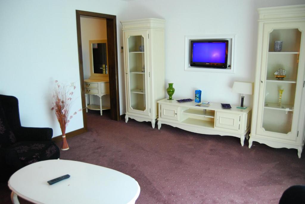 TV a/nebo společenská místnost v ubytování Hotel Zodiac