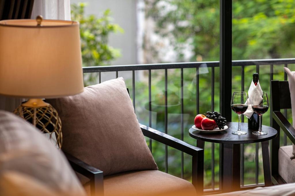 Posezení v ubytování Ping Diamond Hotel Hanoi