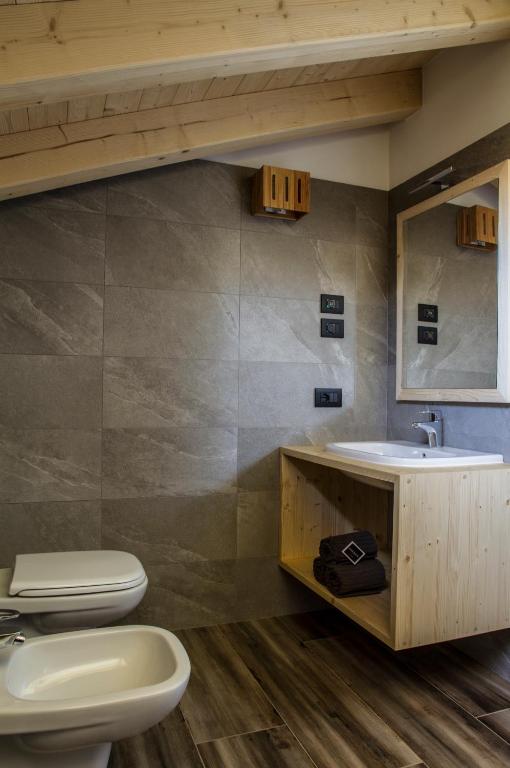 Koupelna v ubytování Alpenrooms
