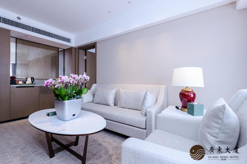 Posezení v ubytování Beijing Guangdong Hotel