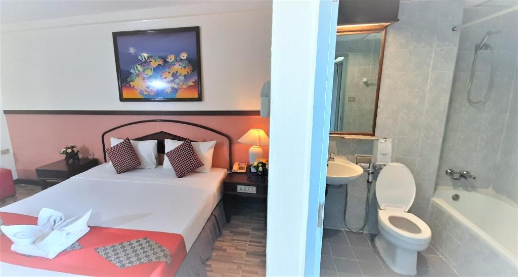 Postel nebo postele na pokoji v ubytování D2 lamoon resotel