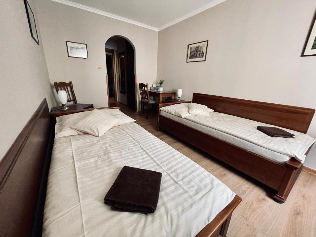 Postel nebo postele na pokoji v ubytování Pension Silvie